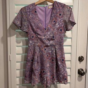 Altar'd State Purple Floral Romper